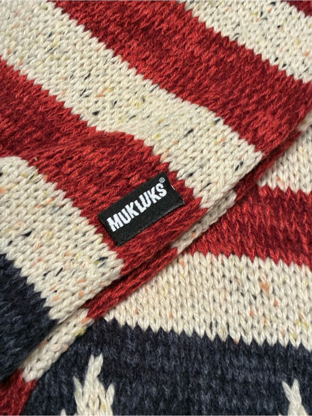 Muk Luks Patriotic Stars Stripes Infinity Scarf NWT